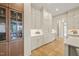 Spacious pantry with ample storage, glass-front cabinets, and wood details at 1641 Legacy Ridge Ln, Wake Forest, NC 27587