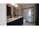 Modern bathroom with double vanity and walk-in shower at 512 Gordon St # 407, Durham, NC 27701