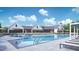 Community pool with lounge chairs and a pergola at 2049 Abbeyhill Dr, Raleigh, NC 27610