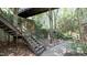 Metal stairs leading to upper level with walkway at 1500 River Mill Drive Dr # 110, Wake Forest, NC 27587