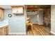 Kitchen features light wood cabinets and exposed beams at 1500 River Mill Drive Dr # 110, Wake Forest, NC 27587