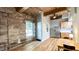 Modern kitchen with stainless steel appliances and light wood cabinets at 1500 River Mill Drive Dr # 110, Wake Forest, NC 27587