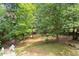 Wooded backyard with a gently sloping lawn at 1510 Logan St, Durham, NC 27704