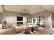 Modern living room with fireplace and access to patio at 5428 Winding View Ln, Raleigh, NC 27615