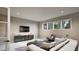 Home theater with comfortable seating and built-in entertainment center at 5428 Winding View Ln, Raleigh, NC 27615