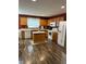 Kitchen with island and wood cabinets at 506 Averasboro Dr, Clayton, NC 27520