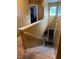 Upstairs hall with staircase and access to bedrooms at 506 Averasboro Dr, Clayton, NC 27520