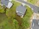 Aerial view showing home's backyard and neighborhood at 816 Willow Tower Ct # 154, Rolesville, NC 27571