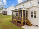 Spacious screened porch with deck and stairs at 816 Willow Tower Ct # 154, Rolesville, NC 27571