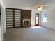 Living room with fireplace and sliding doors at 7622 Lindley Mill Rd, Graham, NC 27253