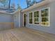 Spacious deck with wooded backdrop and access to home at 146 Wood Wedge, Sanford, NC 27332