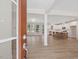 View from entryway into spacious living area and kitchen at 146 Wood Wedge, Sanford, NC 27332