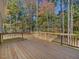 Deck view showcasing a picturesque wooded setting at 146 Wood Wedge, Sanford, NC 27332