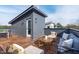Private rooftop deck with seating area and city views at 614 Rocky Knob Ct, Raleigh, NC 27601