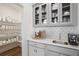 Well-organized pantry with glass-front cabinets and ample shelving at 8820 Melvin St # 16, Willow Springs, NC 27592