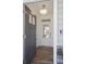 Bright entryway with hardwood floors, white door, and gray door at 8820 Melvin St # 16, Willow Springs, NC 27592