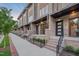 Modern townhome exteriors with brick, wood, and metal accents at 779 Willard St, Durham, NC 27701