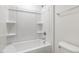 Simple bathroom with a shower and toilet at 117 Shelby Meadow Ln, Angier, NC 27501