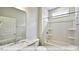 Bathroom with shower/tub combo, granite countertop vanity at 1677 Abberly Pl, Graham, NC 27253