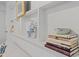 Built-in shelving with books and decorative items at 1905 Wagoner St, Durham, NC 27705