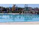 Large community pool with waterslide at 75 Bur Oak Ct, Pittsboro, NC 27312