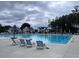 Community lap pool with lounge chairs at 183 Inspiration Way, Fuquay Varina, NC 27526