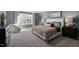 Main bedroom with king-size bed and large window at 2232 Cherry Top Dr, Fuquay Varina, NC 27526