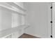 Built-in shelves and workspace create a functional home office at 6408 Tanner Oak Ln, Raleigh, NC 27613