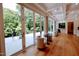 Kitchen with access to outdoor patio and seating area at 5200 Blue Stem Ct, Raleigh, NC 27606