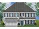 Two-story home with gray siding, brick accents, and a two-car garage at 130 Bold Dr, Youngsville, NC 27596