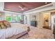 Luxurious main bedroom with an en-suite bathroom and laundry access at 3138 Armeria Dr, Apex, NC 27502