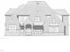 Architectural drawing of a large brick home at 129 Crestridge Place, Durham, NC 27705