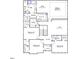 Second floor plan featuring four bedrooms and three bathrooms at 116 Augusta Pond Way # 140, Raleigh, NC 27603