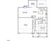 First floor plan showcasing open living spaces and a two-car garage at 116 Augusta Pond Way # 140, Raleigh, NC 27603