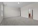 Bedroom with carpet, large window and en-suite bathroom at 135 Glenfield Ln, Burlington, NC 27215