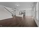 Open concept kitchen with stainless steel appliances and breakfast bar at 135 Glenfield Ln, Burlington, NC 27215