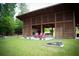 Outdoor community gazebo with cornhole and seating at 1220 Porters Call Dr, Wendell, NC 27591