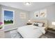 Bright bedroom with a queen bed and large window overlooking a scenic view at 81 Eagle Crest Ct # Apex Craftsman, Lillington, NC 27546