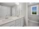 Double vanity bathroom with a toilet and shower at 81 Eagle Crest Ct # Apex Craftsman, Lillington, NC 27546