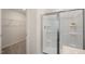 Bathroom with shower and double vanity at 410 Leven Dr, Gibsonville, NC 27249