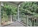 Private balcony overlooking a wooded area, perfect for relaxing outdoors at 333 Glenolden Ct, Cary, NC 27513