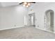 Spacious bedroom with vaulted ceilings and ample natural light at 333 Glenolden Ct, Cary, NC 27513