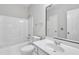 Bathroom with single vanity, toilet, and bathtub at 333 Glenolden Ct, Cary, NC 27513