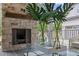 Cozy outdoor fireplace perfect for cool evenings at 2646 Marchmont St, Raleigh, NC 27608