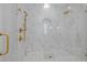 Large walk-in shower with marble tile and glass enclosure at 2646 Marchmont St, Raleigh, NC 27608