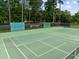 Well-maintained pickleball and tennis courts in a wooded setting at 441 Mountain Laurel, Chapel Hill, NC 27517