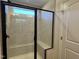 Modern shower with glass enclosure and built-in seat at 573 Highview Drive Dr, Benson, NC 27504