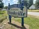 Welcome to Nashville sign, established 1780 at 639 Sweet Potato Lane # 3, Nashville, NC 27856