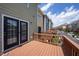 Private deck with access from sliding glass doors at 128 Dove Cottage Ln, Cary, NC 27519