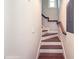Elegant wooden staircase with dark wood risers and white treads at 508 East End Ave, Durham, NC 27703